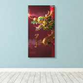 chinese dragon leinwanddruck (Insitu (Holzboden))