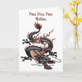 Chinese Dragon Painting Isolated Cut Out Karte (Gelbe Blume)