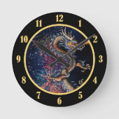 Chinese Dragon Runde Wanduhr (Vorderseite)