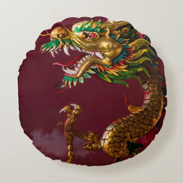 Chinese dragon rundes kissen (Vorderseite)