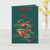 Chinese Eastern Green Dragon Mythical Creature   Karte (Gelbe Blume)