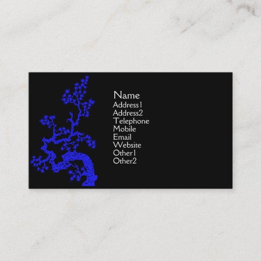 Chinese-Entwurfs-Visitenkarte - Blau Visitenkarte (Vorderseite)