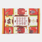 Chinese Favorites 2026 Calendar Fabric Font Geschirrtuch (Horizontal)