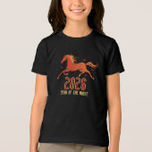 Chinese Fire Horse New Year 2026 Kid's Tri-Blend Shirt (Vorderseite)