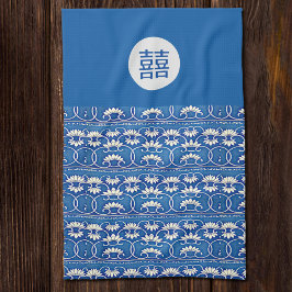 Chinese floral -double happiness geschirrtuch
