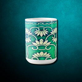 Chinese floral in blue-green kaffeetasse