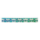 Chinese floral in blue -green satinband (Vorderseite)
