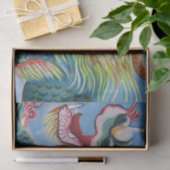 Chinese Foo Hunde-/Löwe-Wächter-Wandgemälde Seidenpapier (Geschenk)