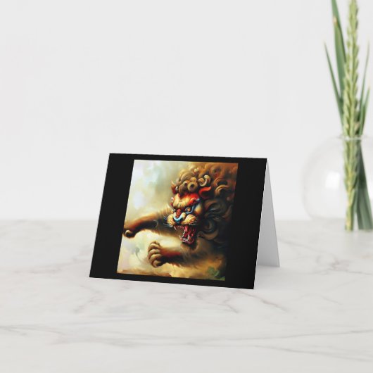 Chinese Foo Lion (10) Karte (Vorderseite)