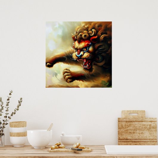 Chinese Foo Lion (10) Poster (Küche)