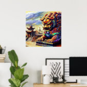 Chinese Foo Lion (11) Poster (Heimbüro)