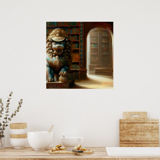 Chinese Foo Lion (21) Poster (Küche)