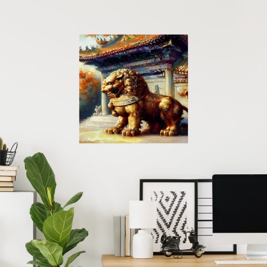 Chinese Foo Lion (25) Poster (Heimbüro)