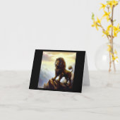 Chinese Foo Lion (28) Karte (Gelbe Blume)