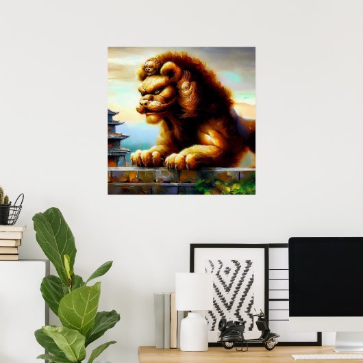 Chinese Foo Lion (31) Poster (Heimbüro)