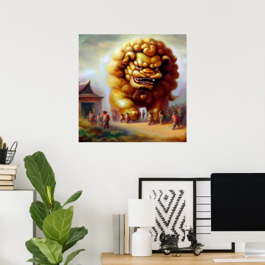 Chinese Foo Lion (33) Poster (Heimbüro)
