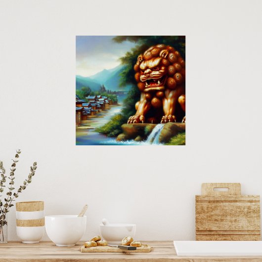 Chinese Foo Lion (36) Poster (Küche)