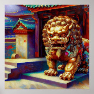 Chinese Foo Lion (8) Poster