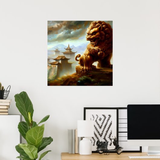 Chinese Foo Lion (9) Poster (Heimbüro)