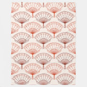 Chinese Hand Fan Pattern Fleecedecke (Vorderseite)
