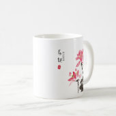 Chinese Hand painted Watercolor Floral Lotus Kaffeetasse (VorderseiteRechts)