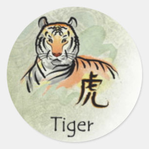 CHINESE HOROSCOPES RUNDER AUFKLEBER