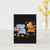 Chinese Horse Elephant Funny Kids Mens Womens Happ Karte (Gelbe Blume)