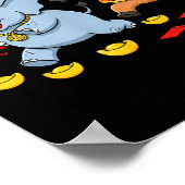 Chinese Horse Elephant Funny Kids Mens Womens Happ Poster (Ecke)