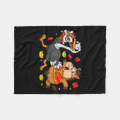 Chinese Horse Ostrich Funny Kids Mens Womens Happy Fleecedecke (Vorderseite (Horizontal))