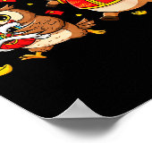 Chinese Horse Owl Funny Kids Mens Womens Happy New Poster (Ecke)