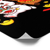 Chinese Horse Rabbit Funny Kids Mens Womens Happy  Poster (Ecke)