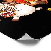 Chinese Horse Sheep Funny Kids Mens Womens Happy N Poster (Ecke)