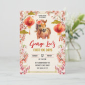 Chinese Horse Zodiac 2026 First 100 Days Einladung (Stehend Vorderseite)