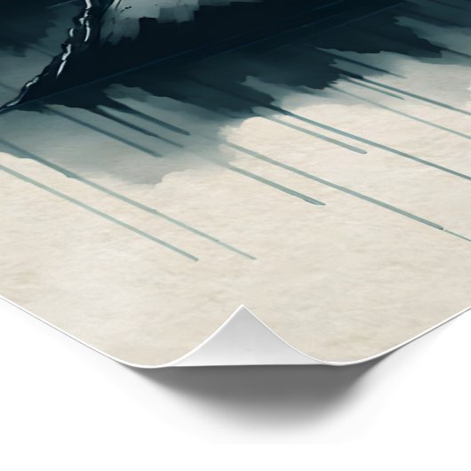 Chinese ink scroll paintings poster (Ecke)