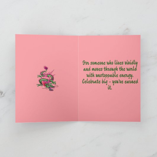 Chinese King Dragon Mythical Morphing Creature Karte (Innenseite)