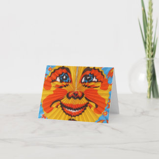 Chinese Lampignon Face Lantern Dankeskarte