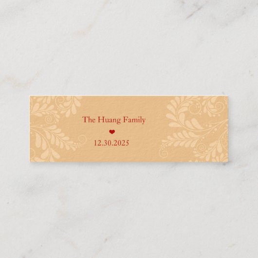 Chinese "Longevity" Birthday Tag (1x3 inch) (Rückseite)