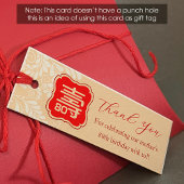 Chinese "Longevity" Birthday Tag (1x3 inch)