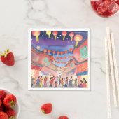 Chinese Lunar New Year | Celebration Watercolor Serviette (Beispiel)
