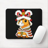 Chinese Lunar New Year Lion Dance Cute Horse China Mousepad (Mit Mouse)
