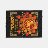 Chinese Lunar New Year Of Horse 2026 Astrology Zod Fleecedecke (Vorderseite (Horizontal))