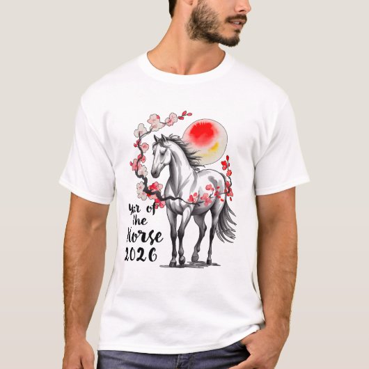 Chinese Lunar New Year of the Horse T-Shirt (Vorderseite)