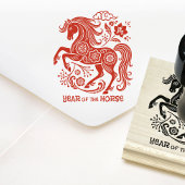Chinese Lunar New Year of the Horse Zodiac 2026 Gummistempel