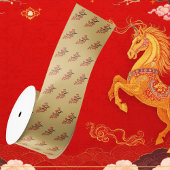 Chinese Lunar New Year Plum Blossom 5 Blessings Satinband