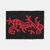 Chinese Mah Jong Red Dragon Tile Mahjong Costume Fleecedecke (Vorderseite (Horizontal))