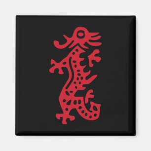 Chinese Mah Jong Red Dragon Tile Mahjong Costume Magnet
