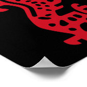 Chinese Mah Jong Red Dragon Tile Mahjong Costume Poster (Ecke)