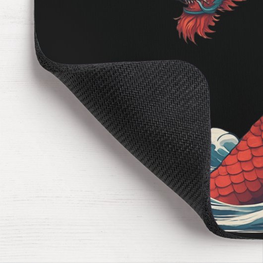 Chinese New Year 2024 Dragon Great Wave Year Of Th Mousepad (Ecke)