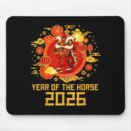 Chinese New Year 2026 Celebrate The Year Of The Ho Mousepad (Vorne)