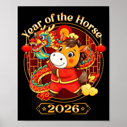Chinese New Year 2026 Clothes Boys Girls Year Of T Poster (Vorne)